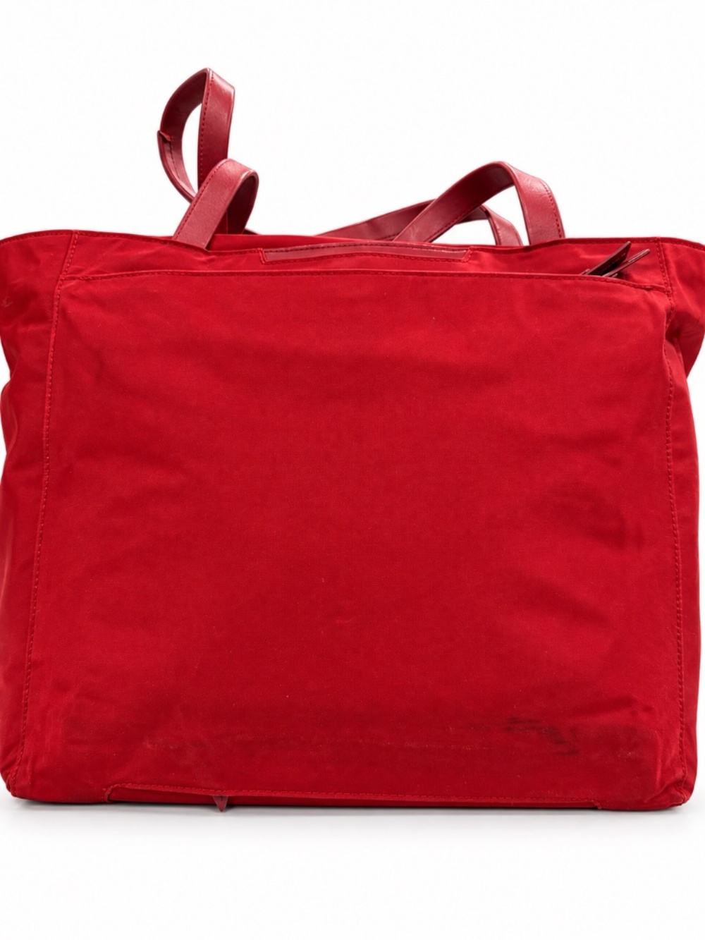 TUMI Cranberry Red Nylon Travel Tote Shoulder Bag Luggage Sleeve - Picture 2 of 16